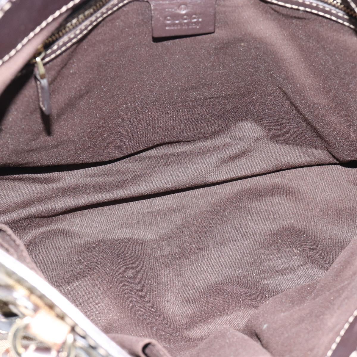 GUCCI GG Crystal Hand Bag Coated Canvas Beige Gold 223964 Auth ep14695