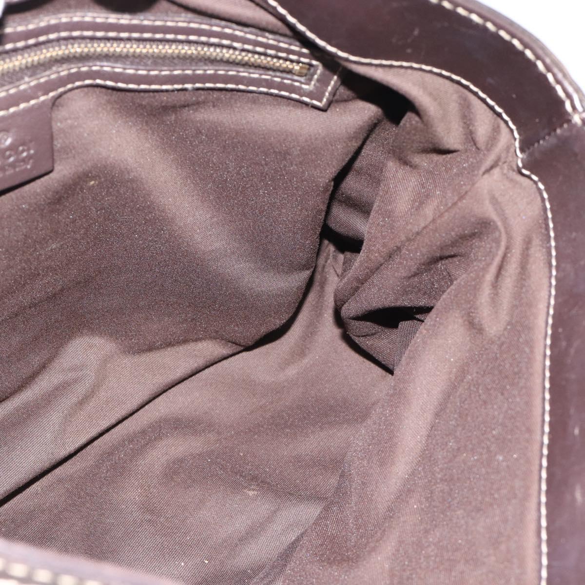 GUCCI GG Crystal Hand Bag Coated Canvas Beige Gold 223964 Auth ep14695
