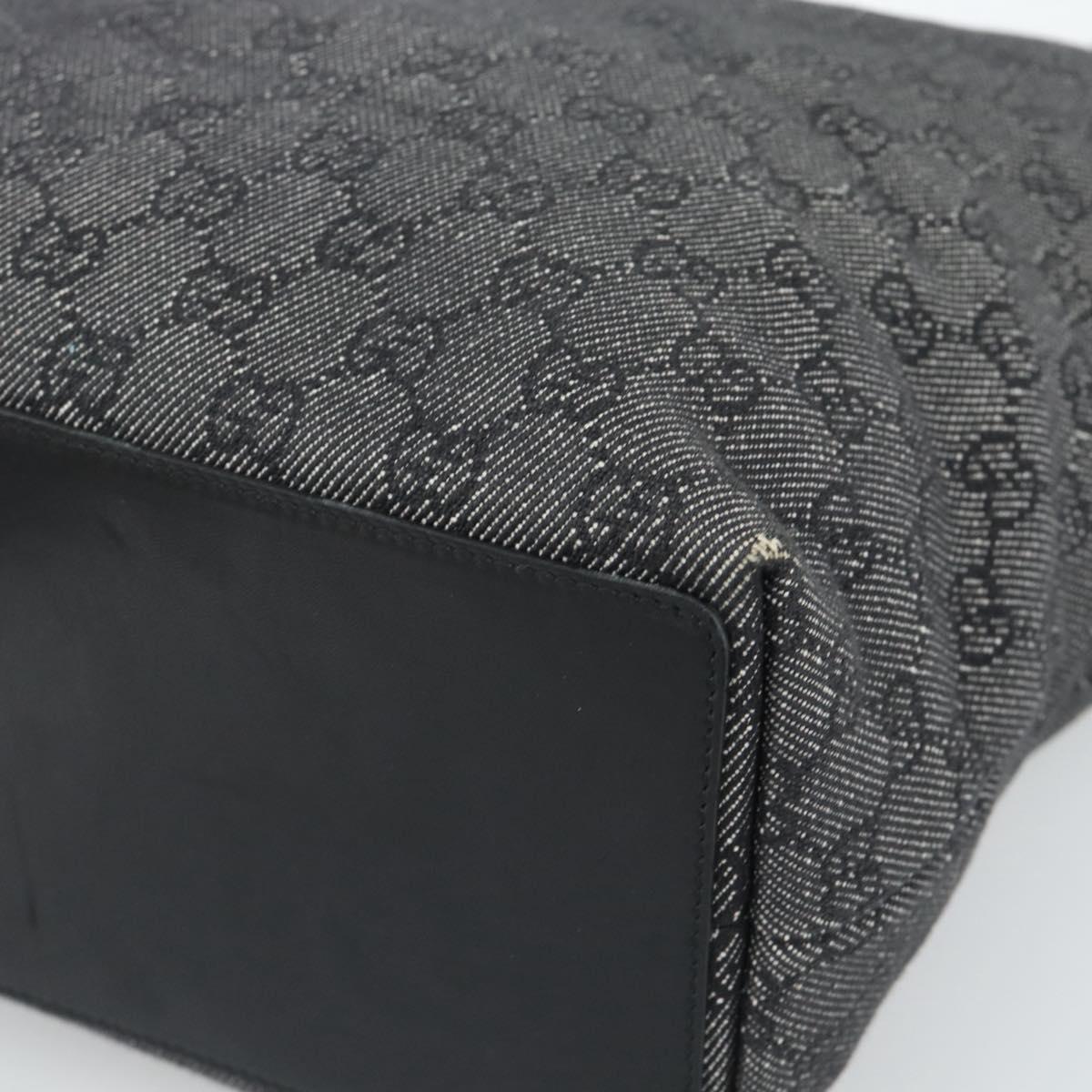 GUCCI GG Canvas Tote Bag Gray Silver 31243 Auth ep14697