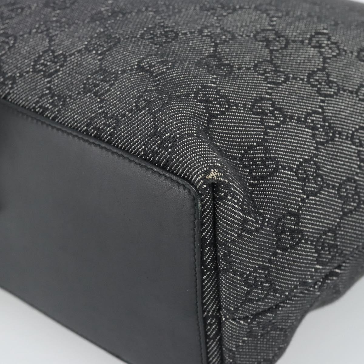 GUCCI GG Canvas Tote Bag Gray Silver 31243 Auth ep14697