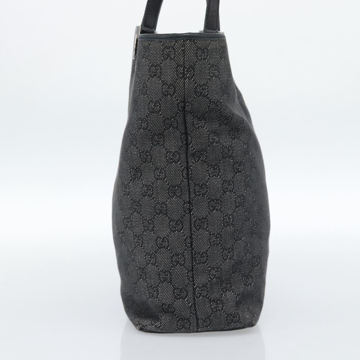 GUCCI GG Canvas Tote Bag Gray Silver 31243 Auth ep14697