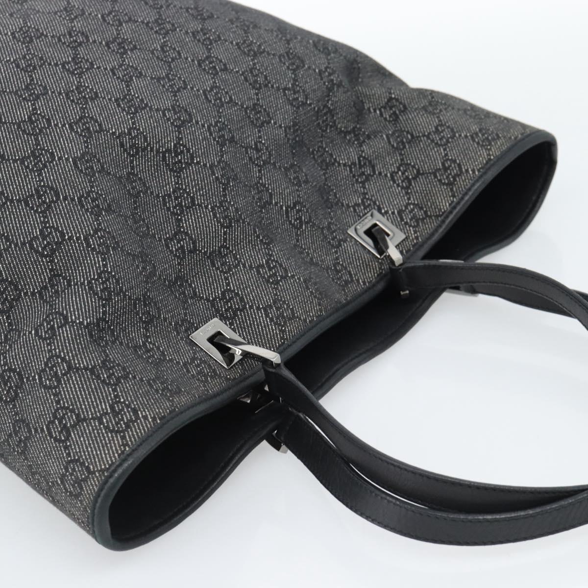 GUCCI GG Canvas Tote Bag Gray Silver 31243 Auth ep14697