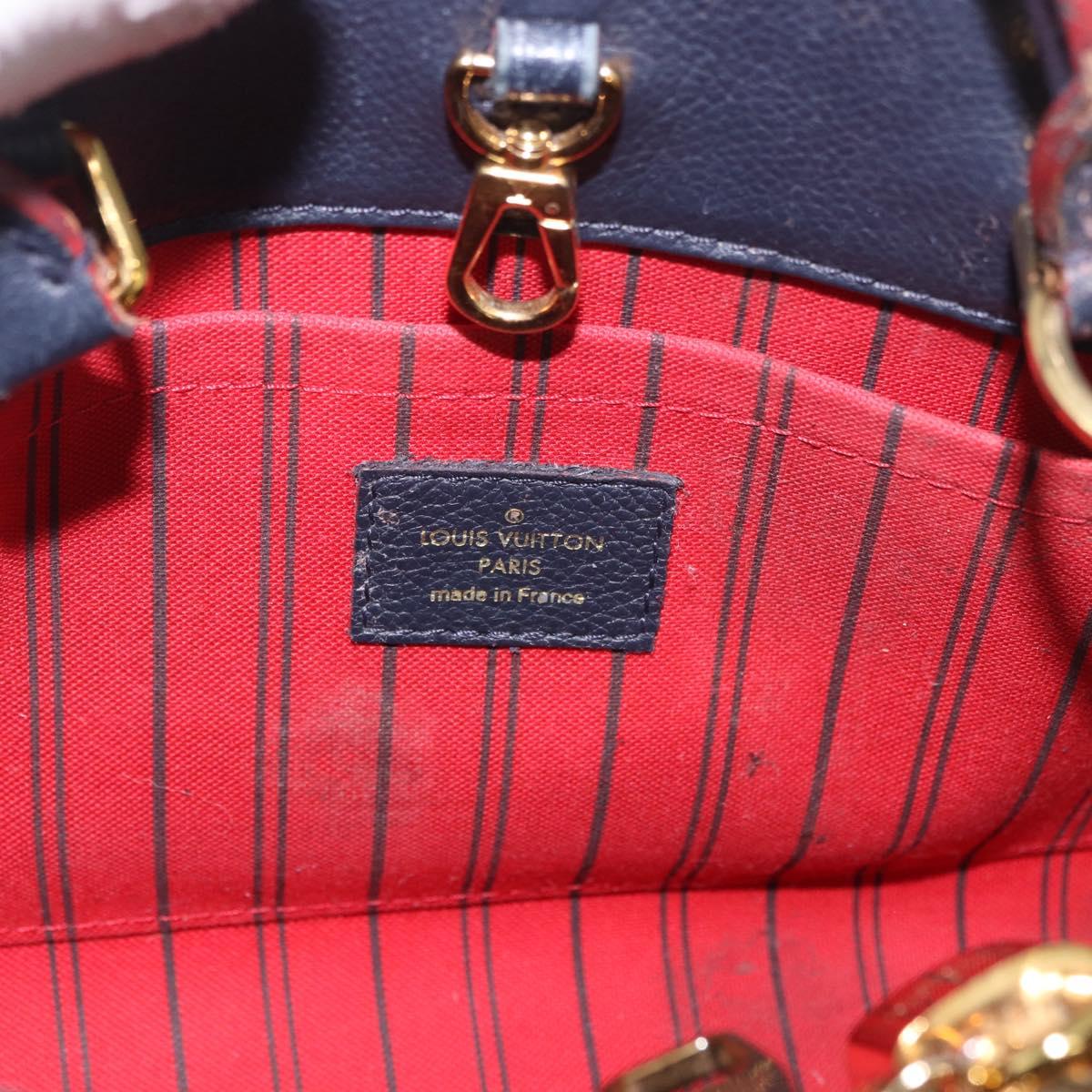 LOUIS VUITTON Empreinte Montaigne BB Bag 2way Marine Rouge M42726 Auth ep14703A