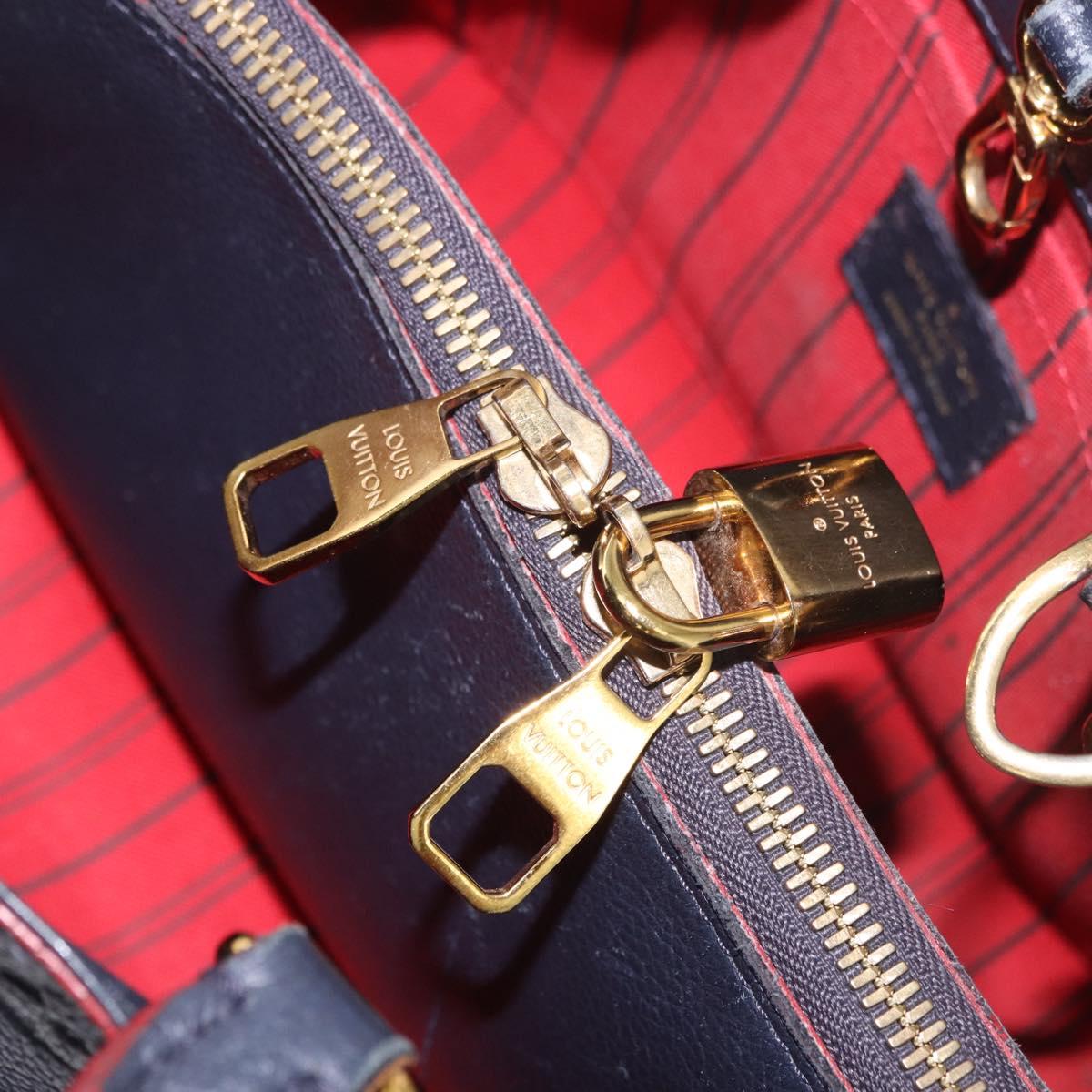 LOUIS VUITTON Empreinte Montaigne BB Bag 2way Marine Rouge M42726 Auth ep14703A