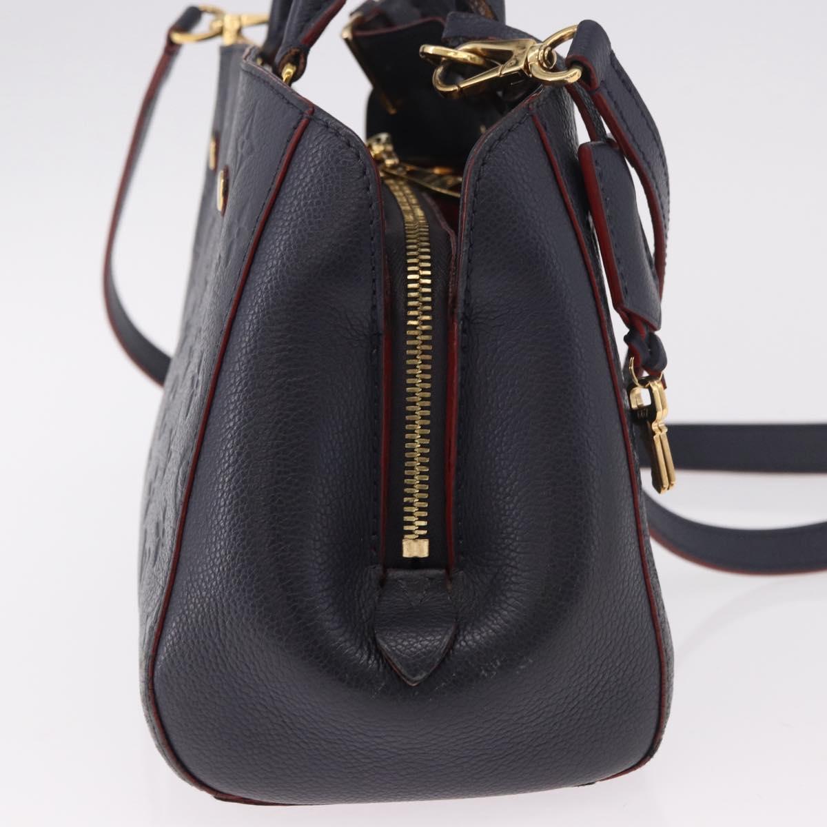 LOUIS VUITTON Empreinte Montaigne BB Bag 2way Marine Rouge M42726 Auth ep14703A