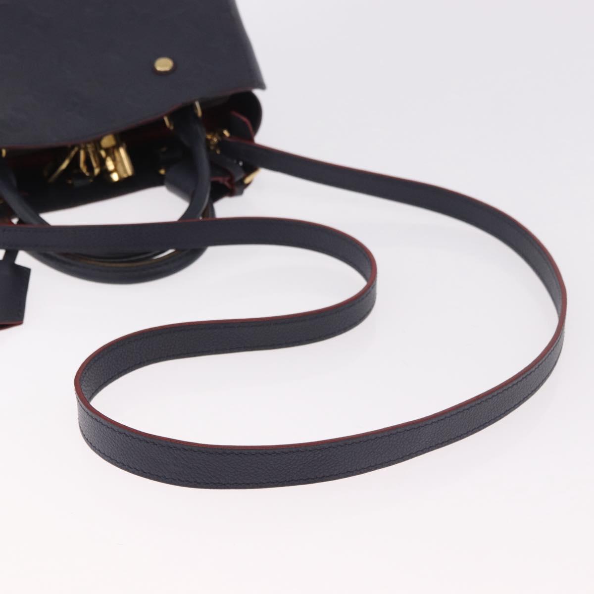 LOUIS VUITTON Empreinte Montaigne BB Bag 2way Marine Rouge M42726 Auth ep14703A