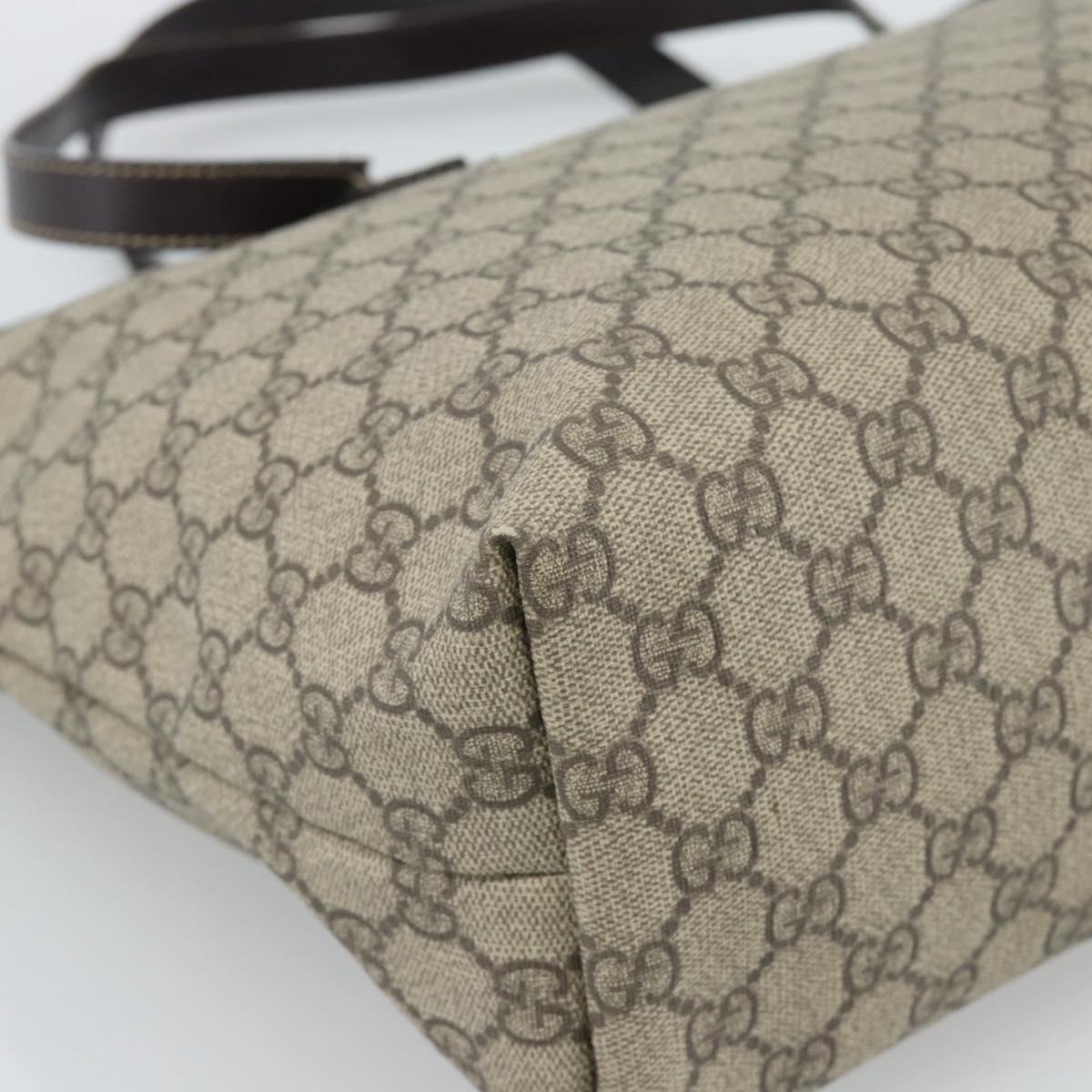 GUCCI GG Supreme Tote Bag PVC Beige 211137 Auth ep14707