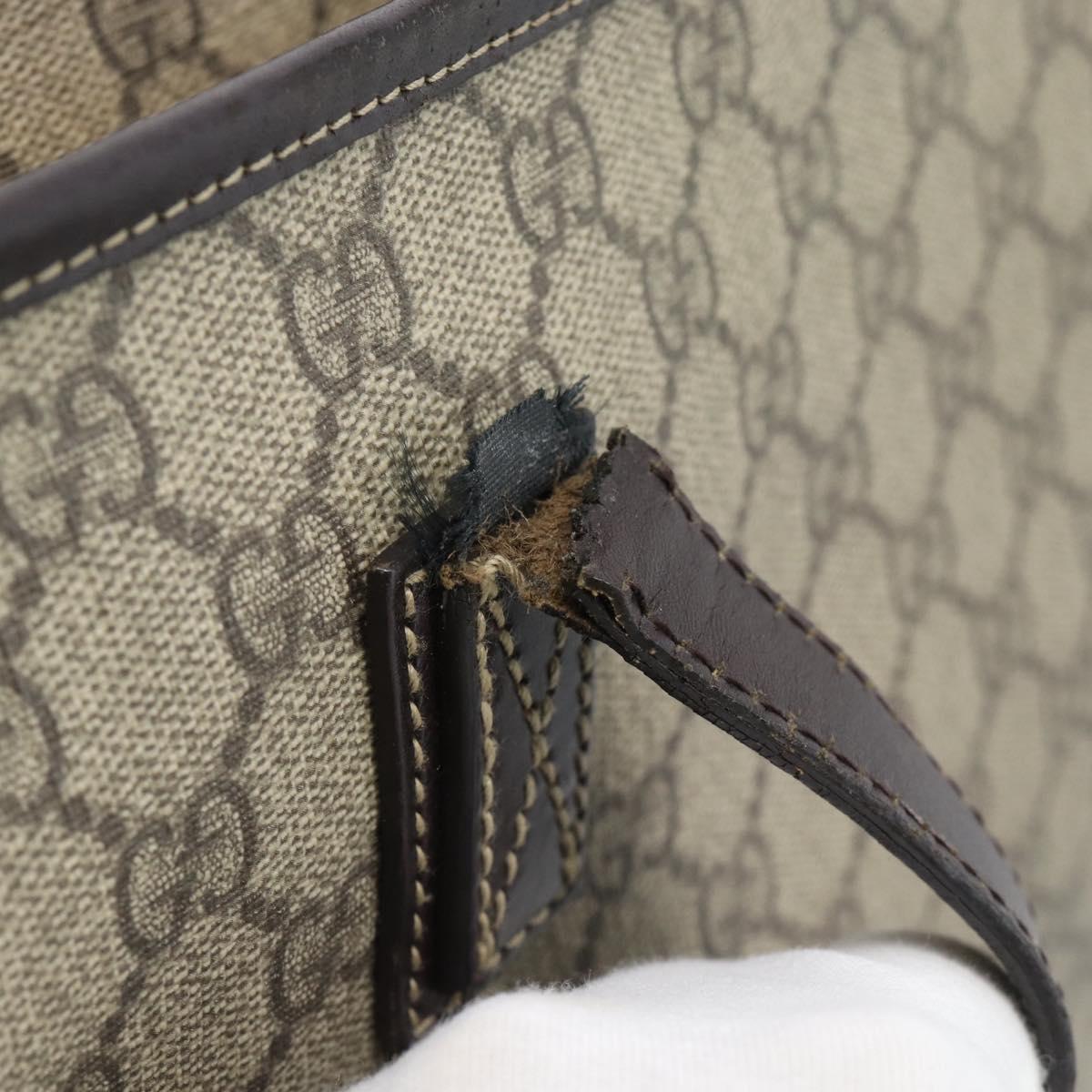 GUCCI GG Supreme Tote Bag PVC Beige 211137 Auth ep14707