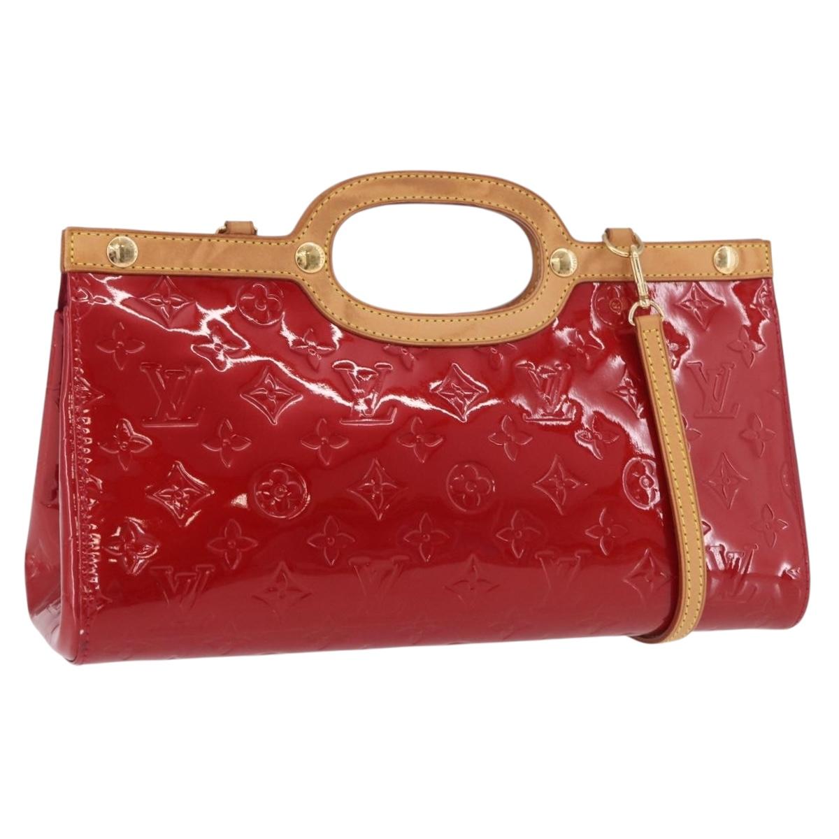 LOUIS VUITTON Vernis Roxbury Drive Bag 2way Pomme D'amour M91987 LV Auth ep14708