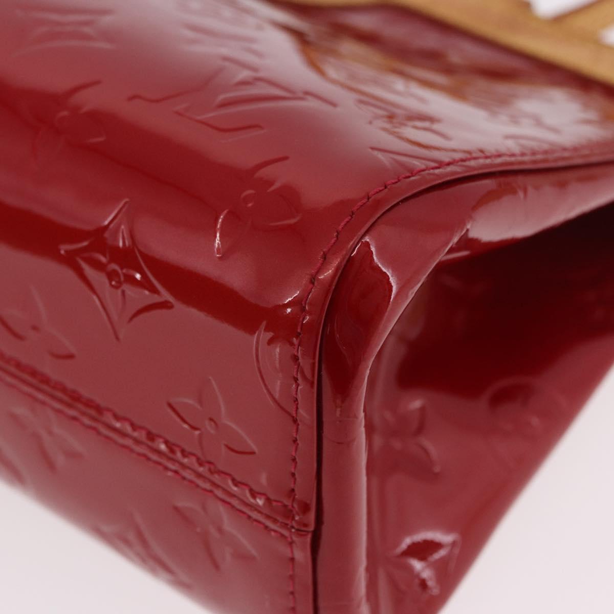 LOUIS VUITTON Vernis Roxbury Drive Bag 2way Pomme D'amour M91987 LV Auth ep14708