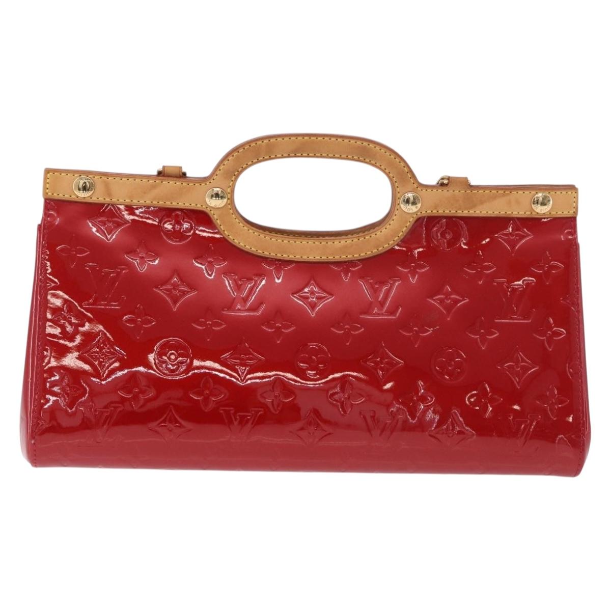 LOUIS VUITTON Vernis Roxbury Drive Bag 2way Pomme D'amour M91987 LV Auth ep14708
