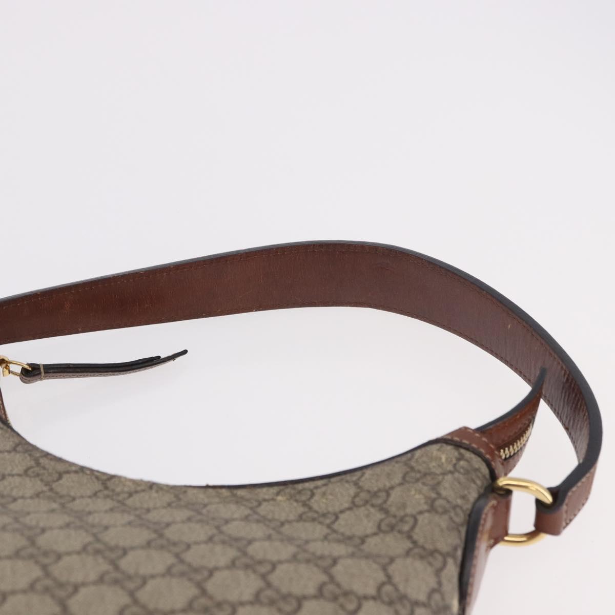 GUCCI GG Supreme Shoulder Bag PVC Beige Gold 414930 Auth ep14713