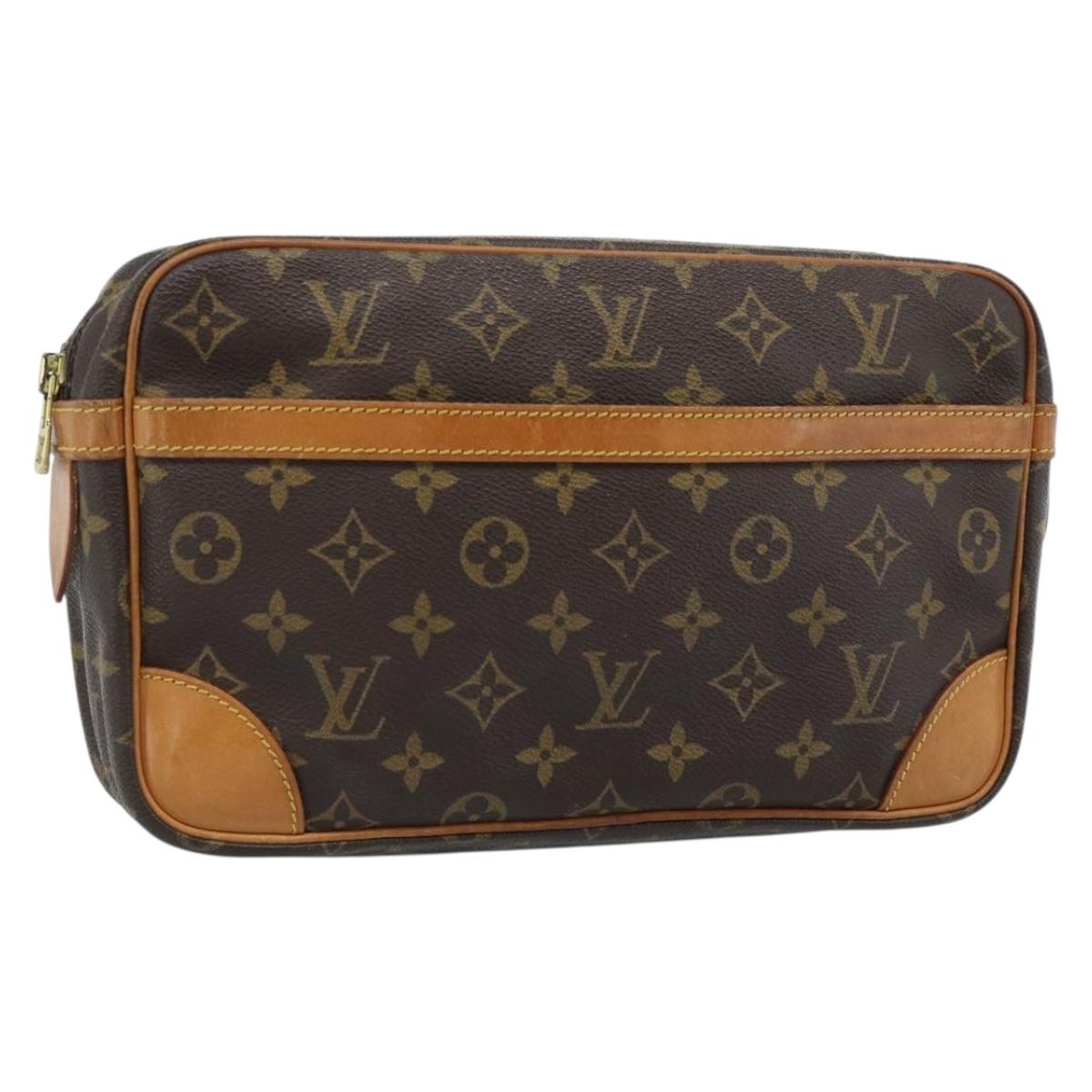 LOUIS VUITTON Monogram Compiegne 28 Clutch Bag M51845 LV Auth ep14714