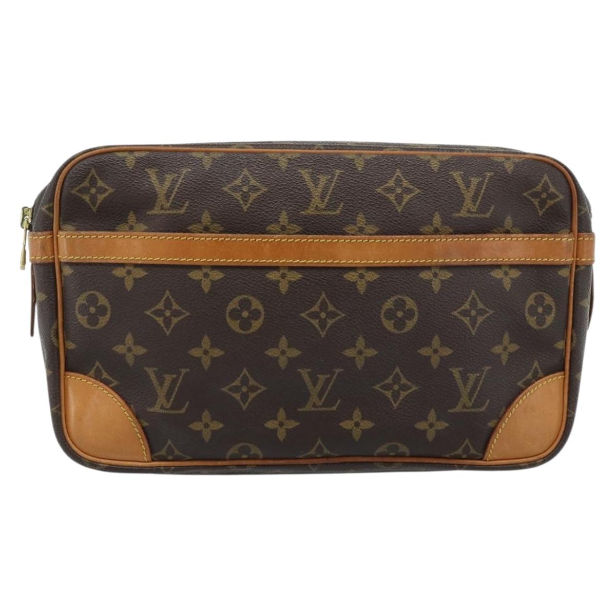 LOUIS VUITTON Monogram Compiegne 28 Clutch Bag M51845 LV Auth ep14714