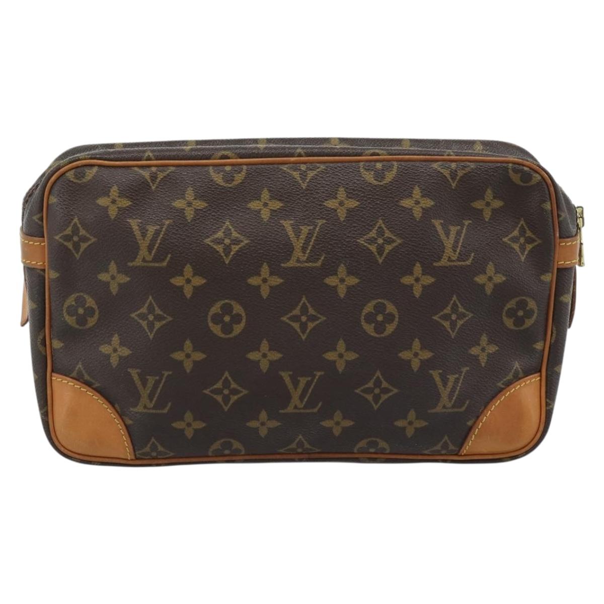 LOUIS VUITTON Monogram Compiegne 28 Clutch Bag M51845 LV Auth ep14714
