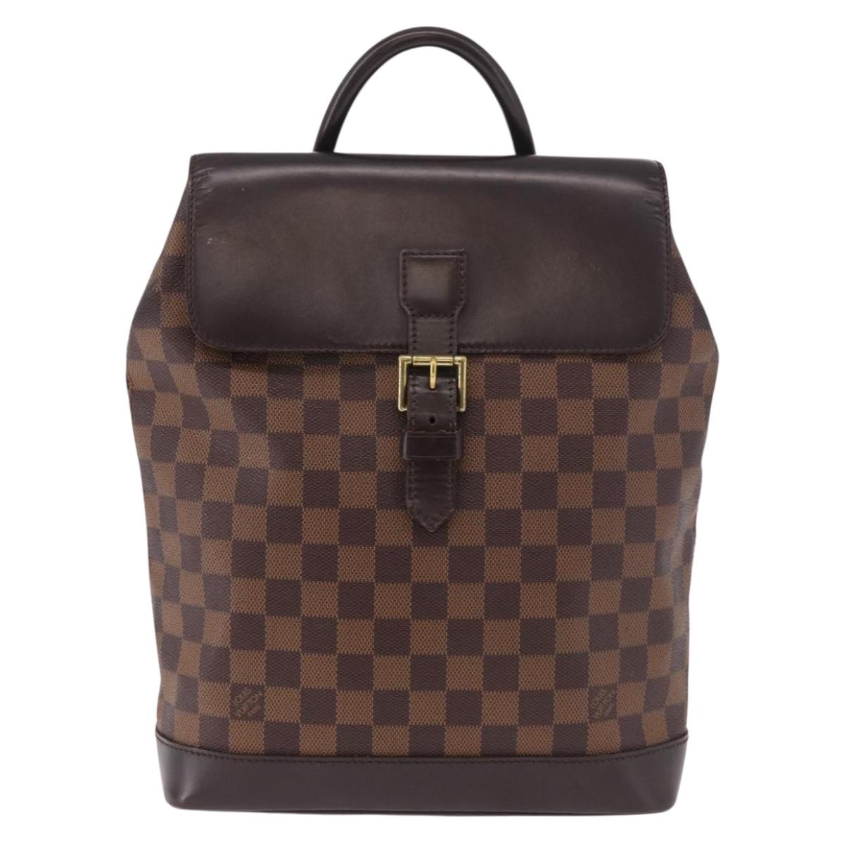 LOUIS VUITTON Damier Ebene Soho Backpack N51132 LV Auth ep14717