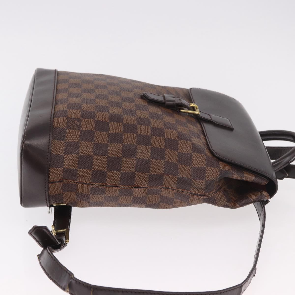 LOUIS VUITTON Damier Ebene Soho Backpack N51132 LV Auth ep14717