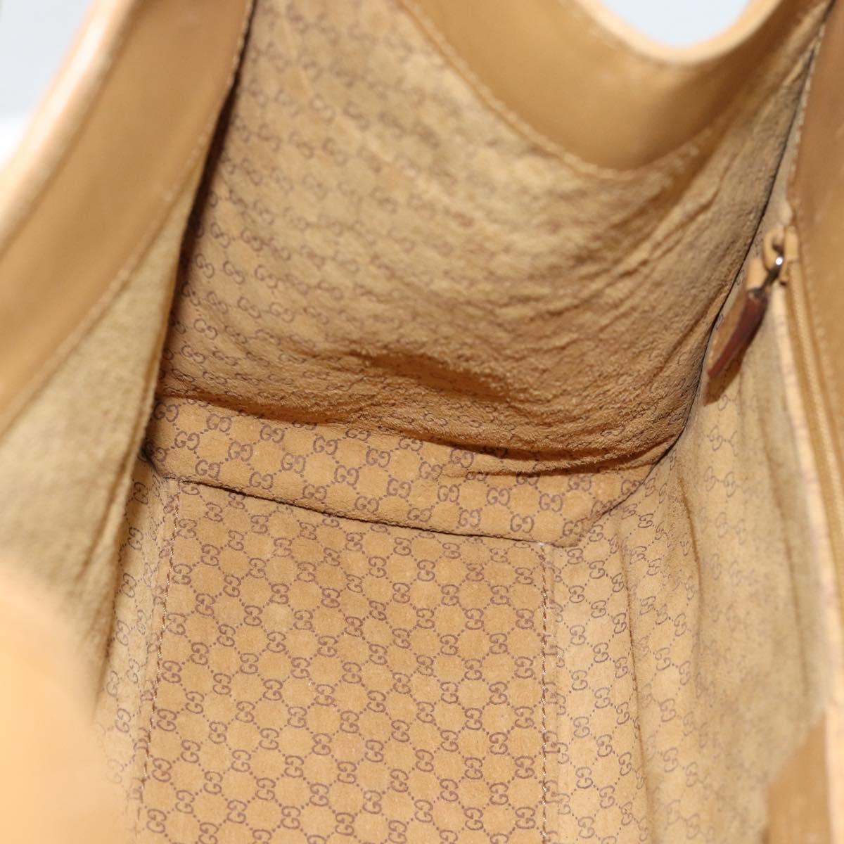 GUCCI Jackie Shoulder Bag Leather Beige Silver 002 1067 Auth ep14720A