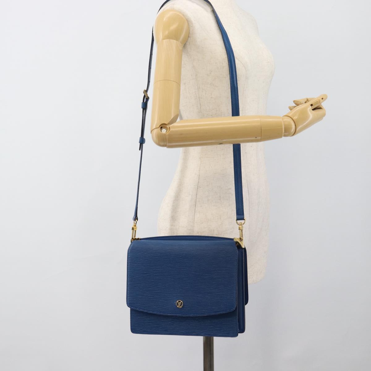 LOUIS VUITTON Epi Grenel Shoulder Bag Blue M52362 LV Auth ep14723