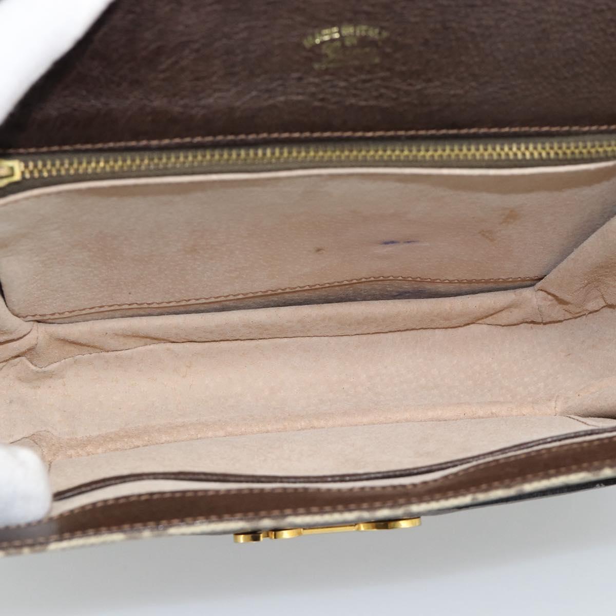 GUCCI GG Supreme Shoulder Bag PVC Beige Gold Auth ep14725