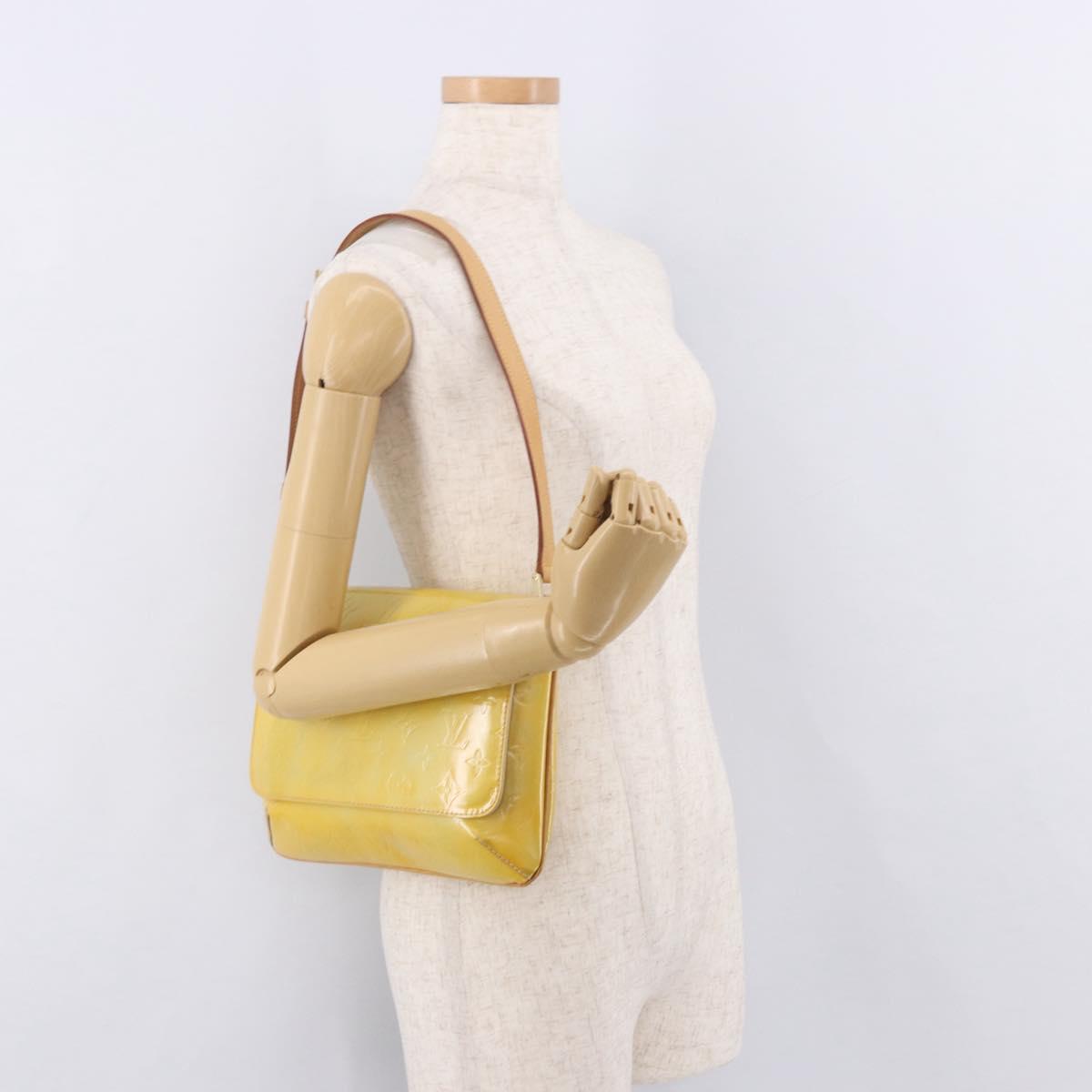 LOUIS VUITTON Monogram Vernis Thompson Street Bag Gris M91008 LV Auth ep14728