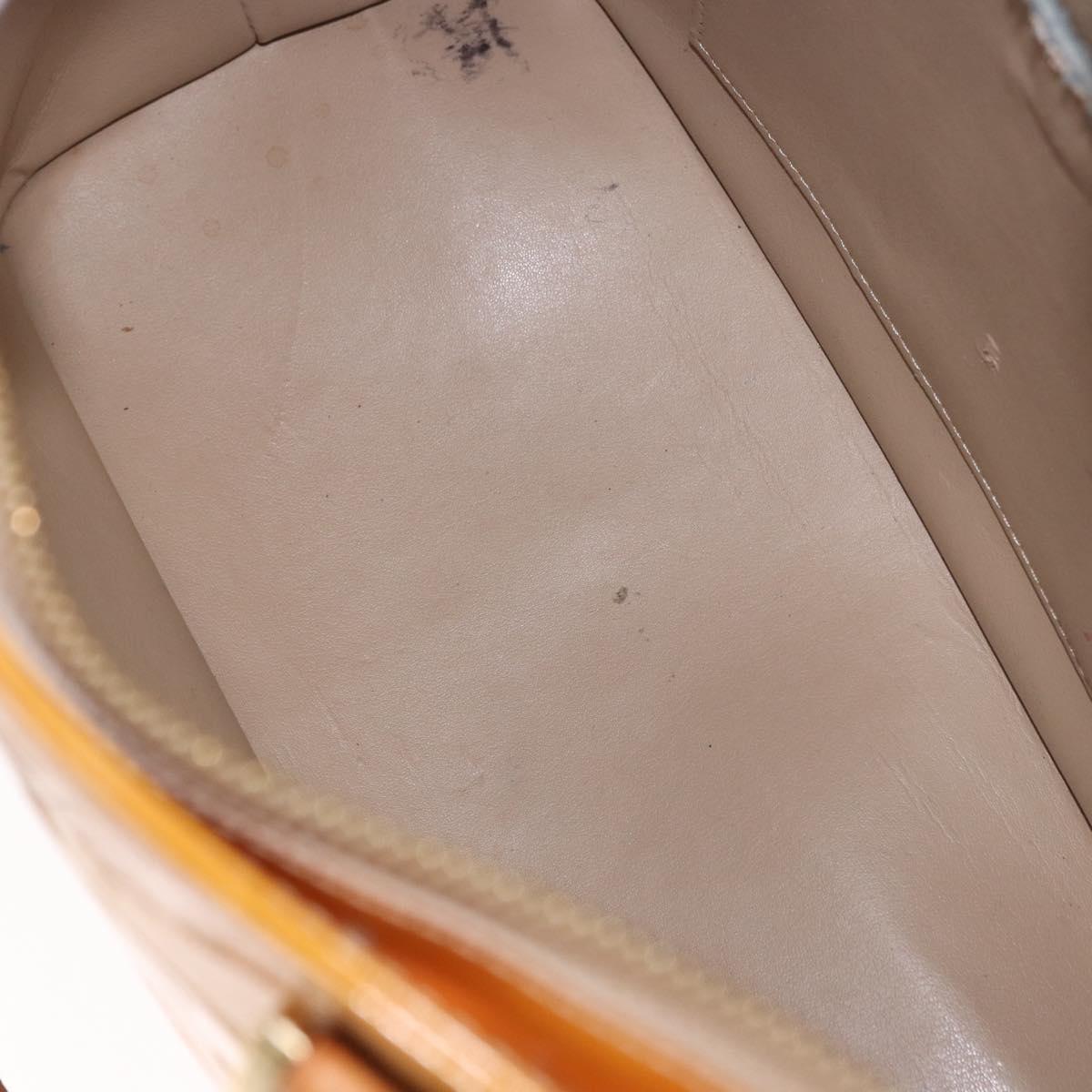 LOUIS VUITTON Monogram Vernis Houston Hand Bag Beige M91004 LV Auth ep14730