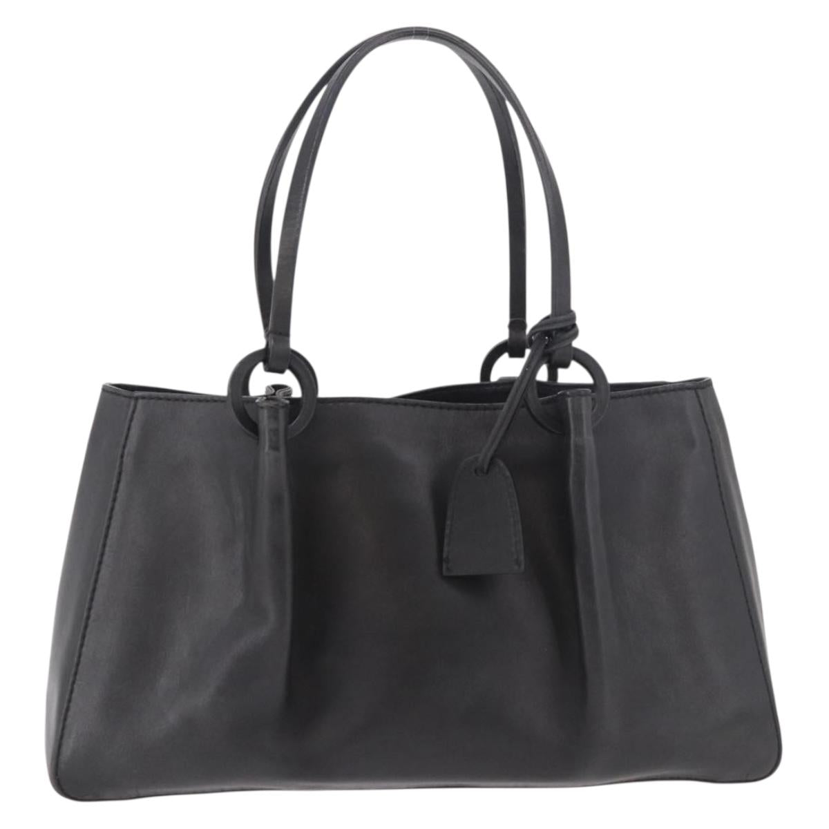 GUCCI Tote Bag Leather Black 94898 Auth ep14738