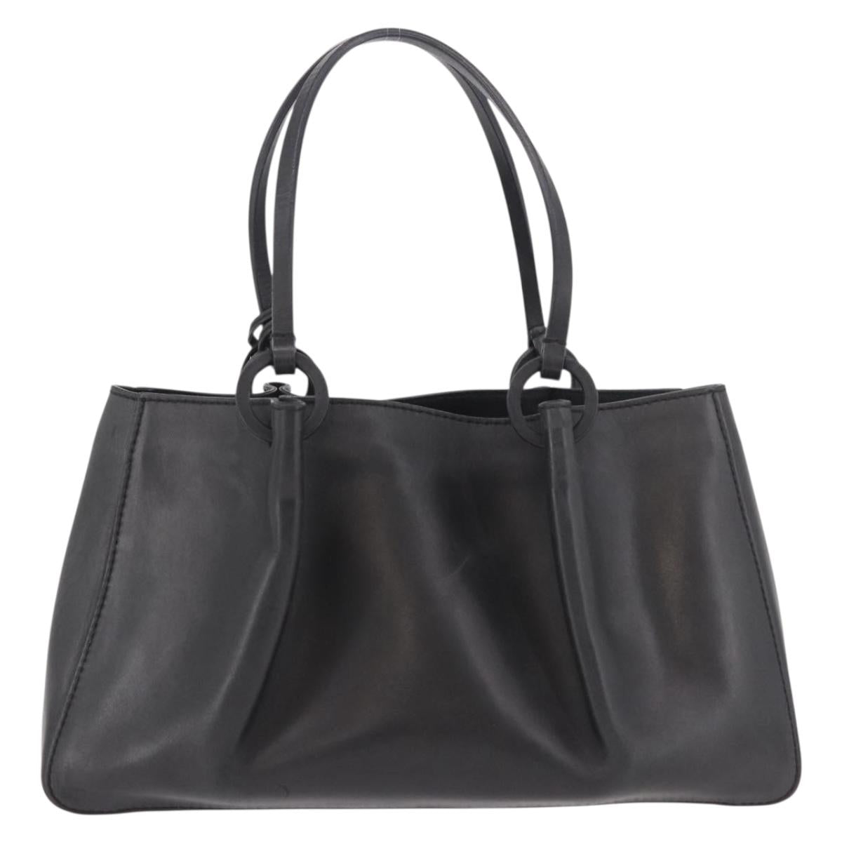 GUCCI Tote Bag Leather Black 94898 Auth ep14738