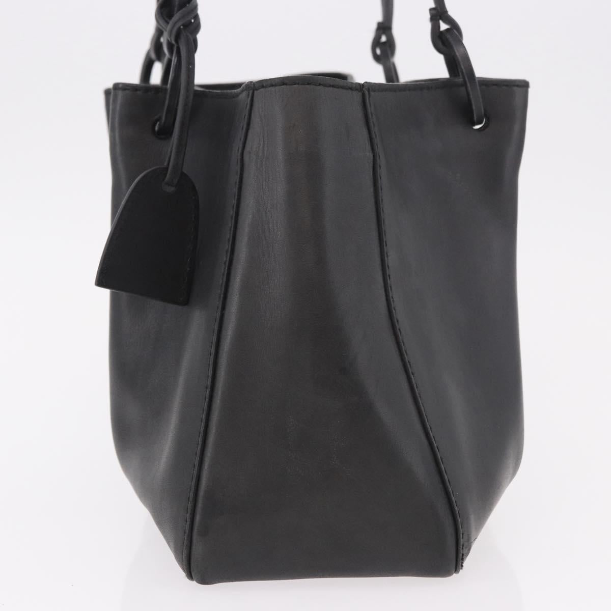 GUCCI Tote Bag Leather Black 94898 Auth ep14738