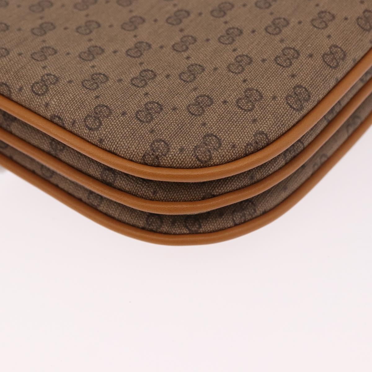 GUCCI Micro GG Supreme Shoulder Bag PVC Beige Gold 004 256 0024 Auth ep14744