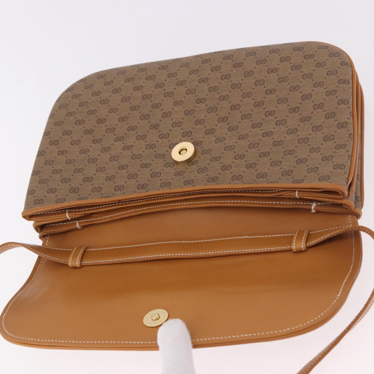 GUCCI Micro GG Supreme Shoulder Bag PVC Beige Gold 004 256 0024 Auth ep14744