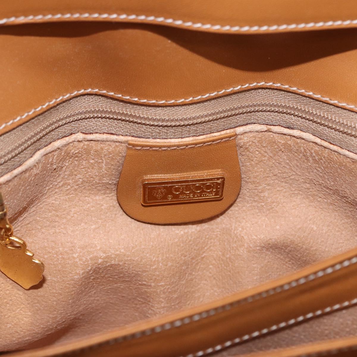 GUCCI Micro GG Supreme Shoulder Bag PVC Beige Gold 004 256 0024 Auth ep14744
