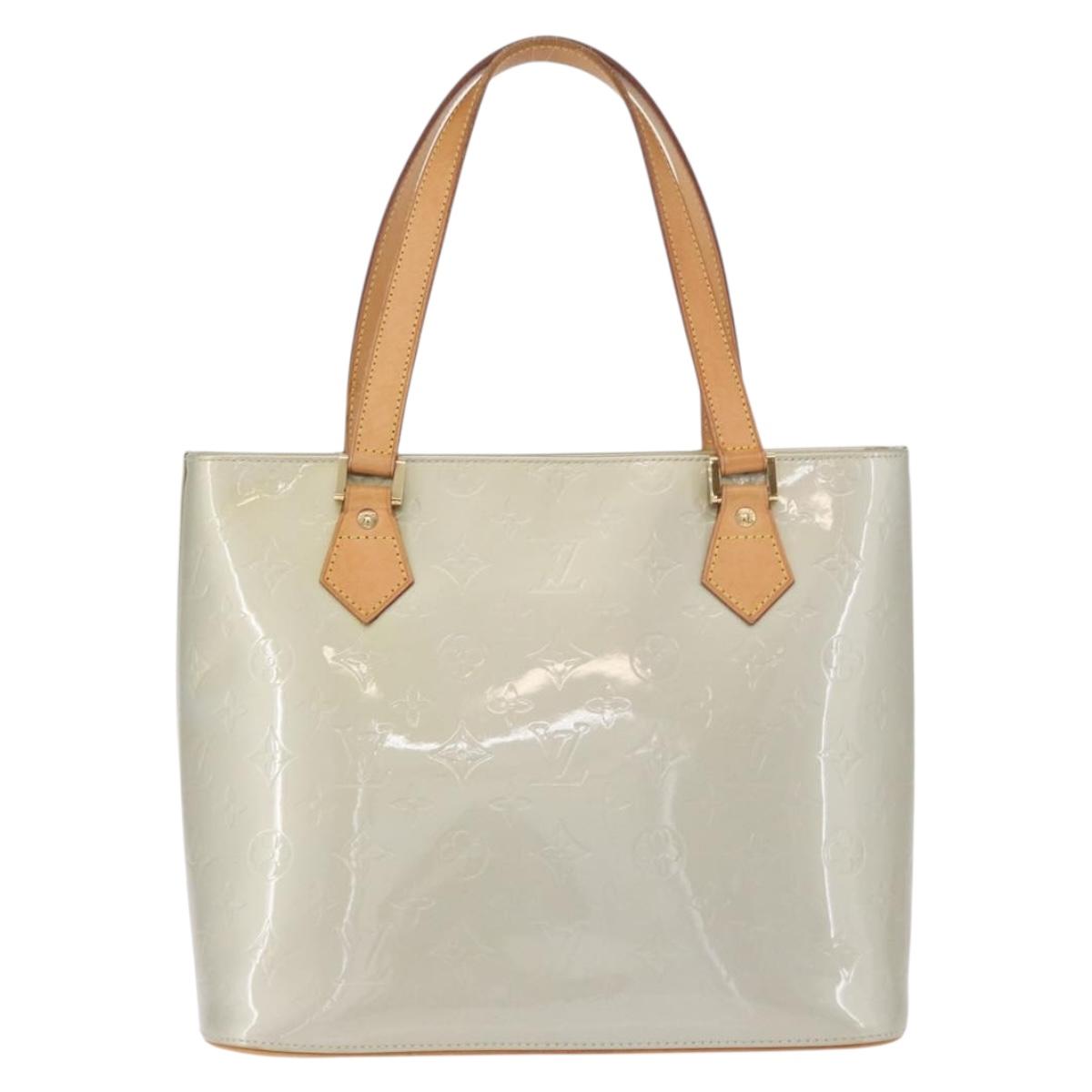 LOUIS VUITTON Monogram Vernis Houston Hand Bag Gris M91053 LV Auth ep14753
