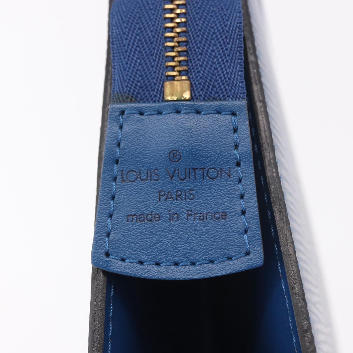 LOUIS VUITTON Epi Trousse Crete Pouch Blue M48405 LV Auth ep14754
