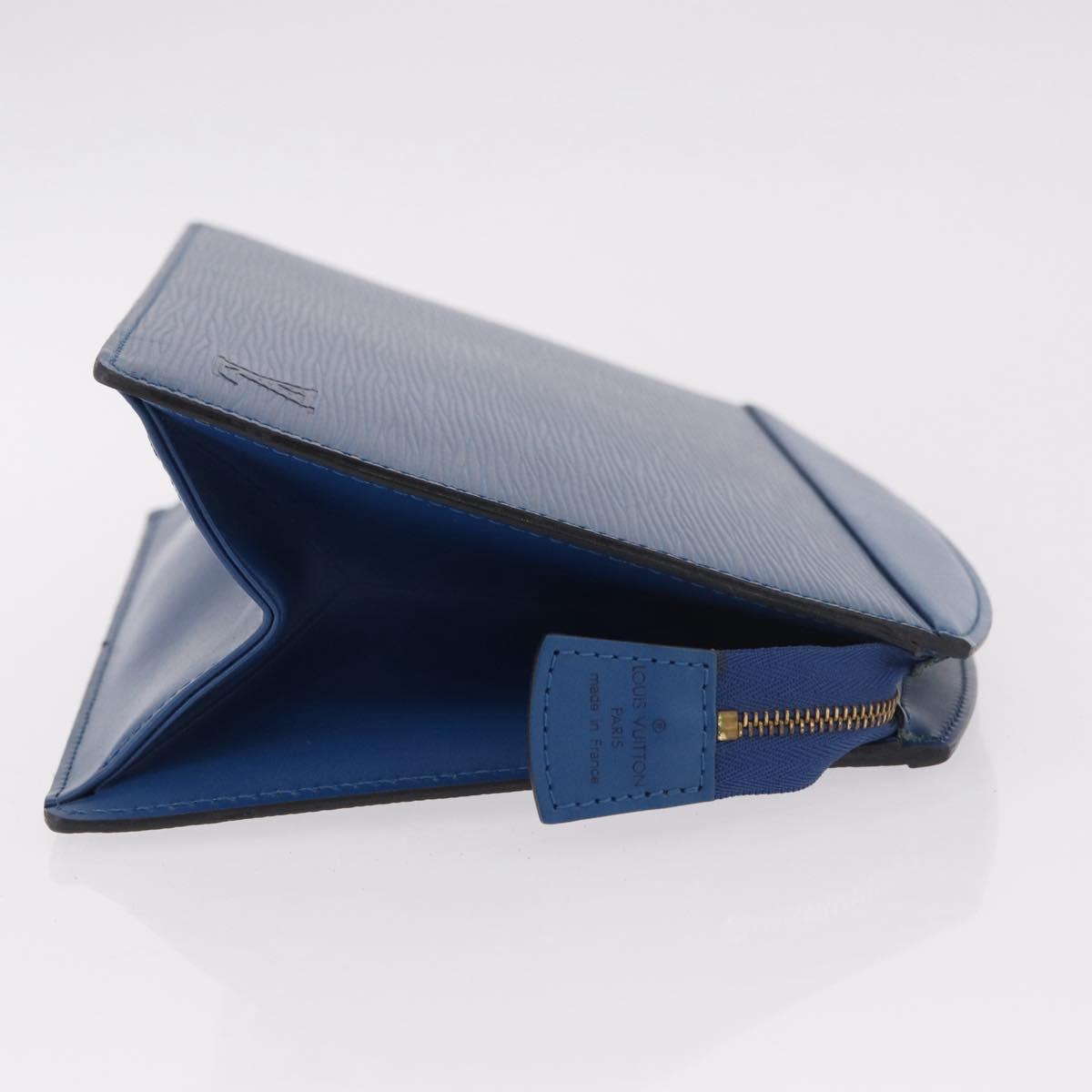 LOUIS VUITTON Epi Trousse Crete Pouch Blue M48405 LV Auth ep14754