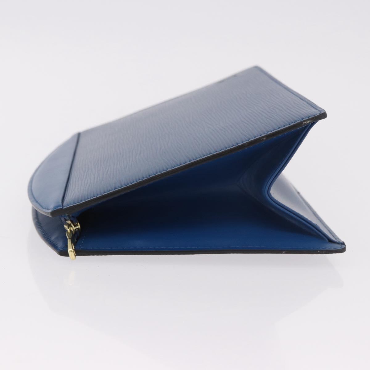 LOUIS VUITTON Epi Trousse Crete Pouch Blue M48405 LV Auth ep14754