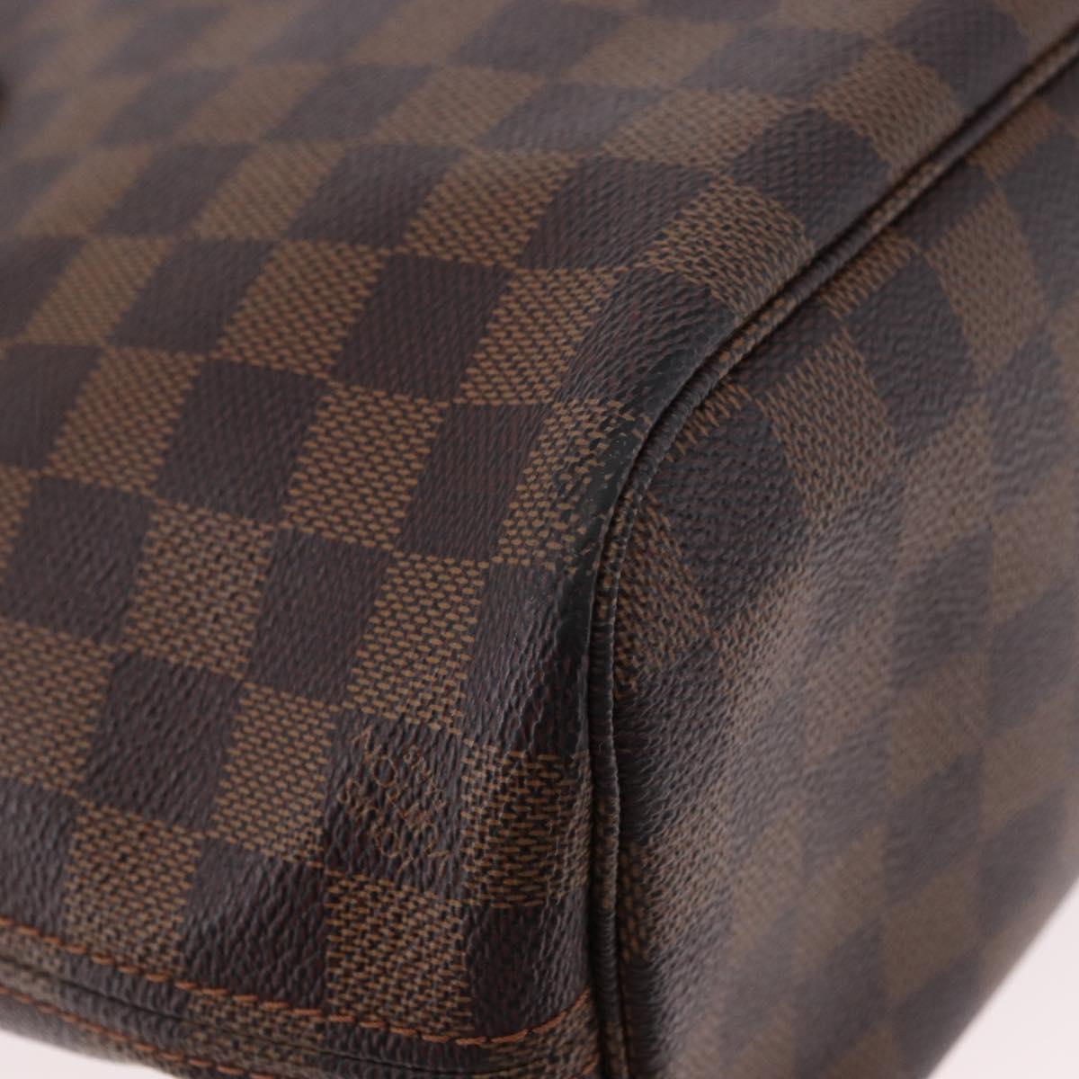 LOUIS VUITTON Damier Ebene Neverfull PM Tote Bag N51109 LV Auth ep14755A