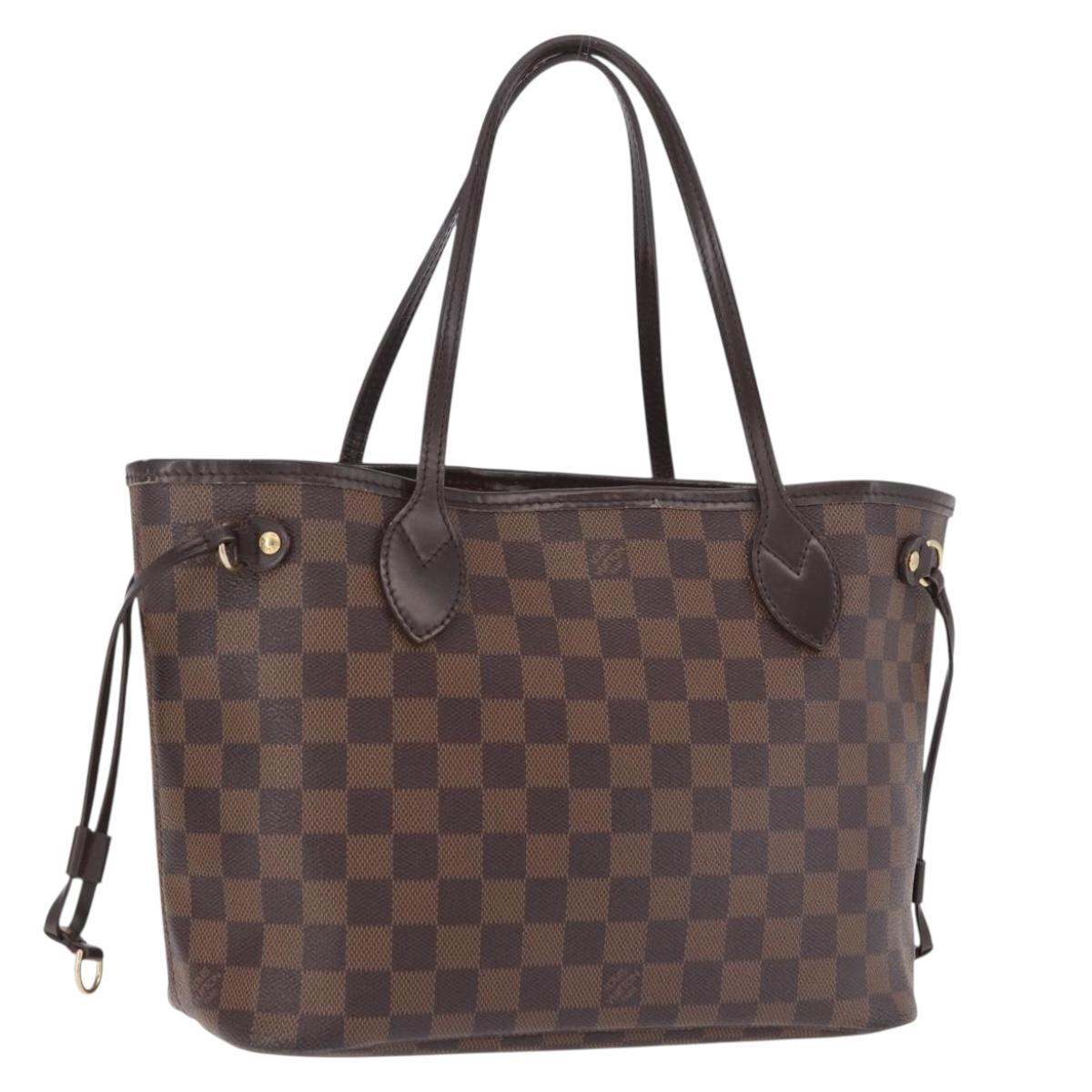 LOUIS VUITTON Damier Ebene Neverfull PM Tote Bag N51109 LV Auth ep14755A