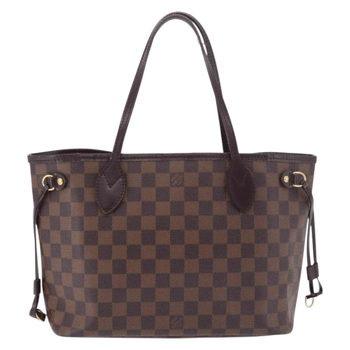 LOUIS VUITTON Damier Ebene Neverfull PM Tote Bag N51109 LV Auth ep14755A