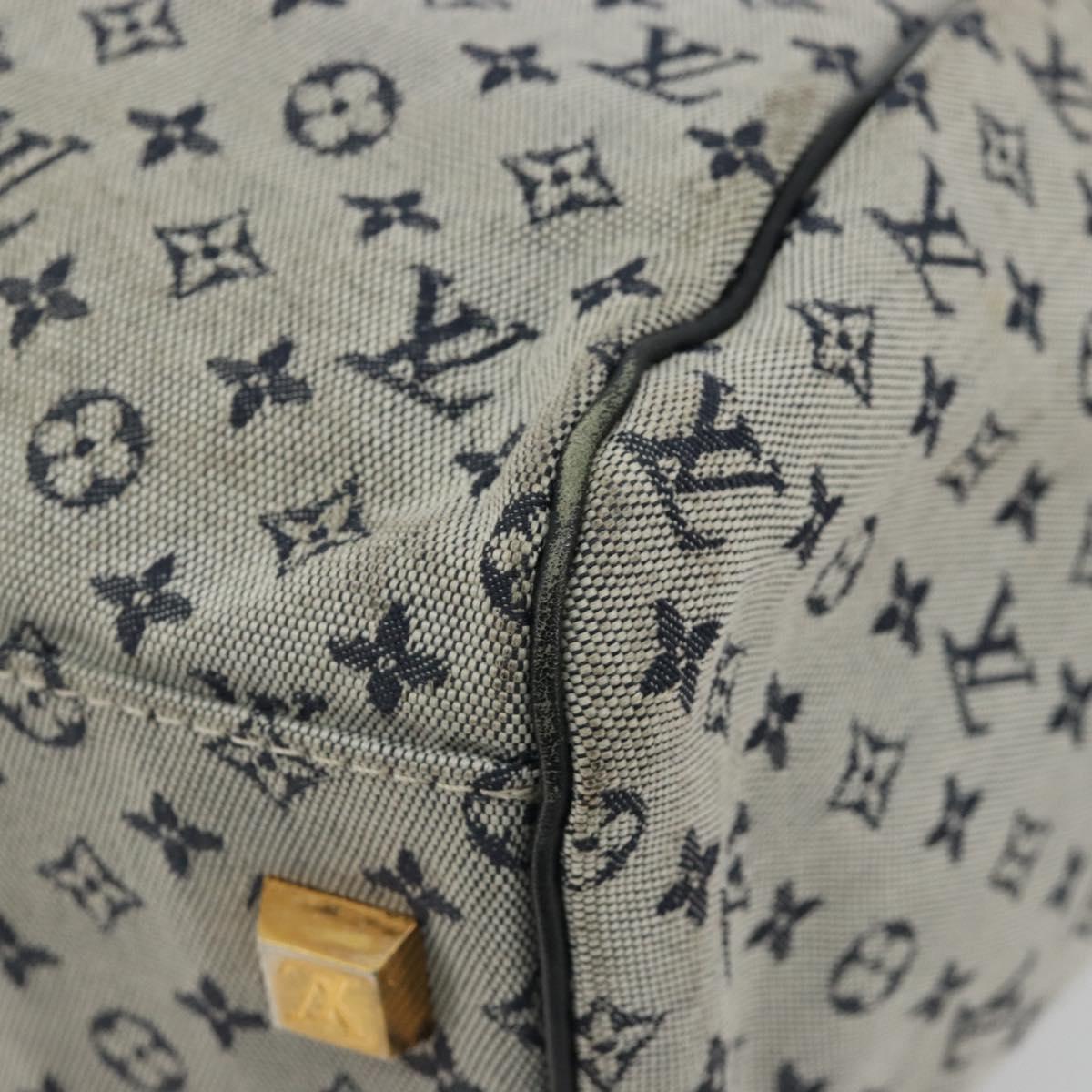 LOUIS VUITTON Monogram Mini Josephine GM Hand Bag Blue M92211 LV Auth ep14758