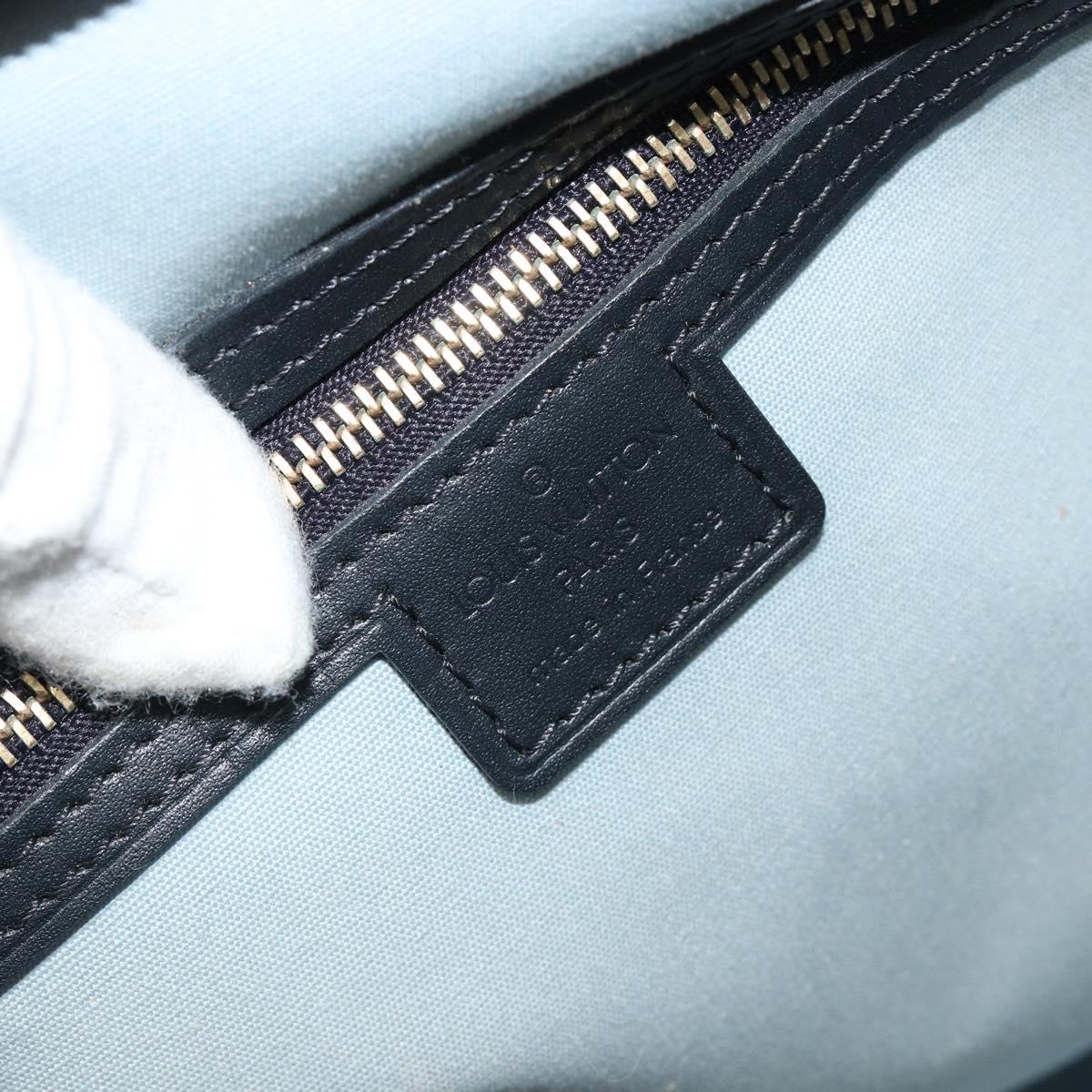 LOUIS VUITTON Monogram Mini Josephine GM Hand Bag Blue M92211 LV Auth ep14758