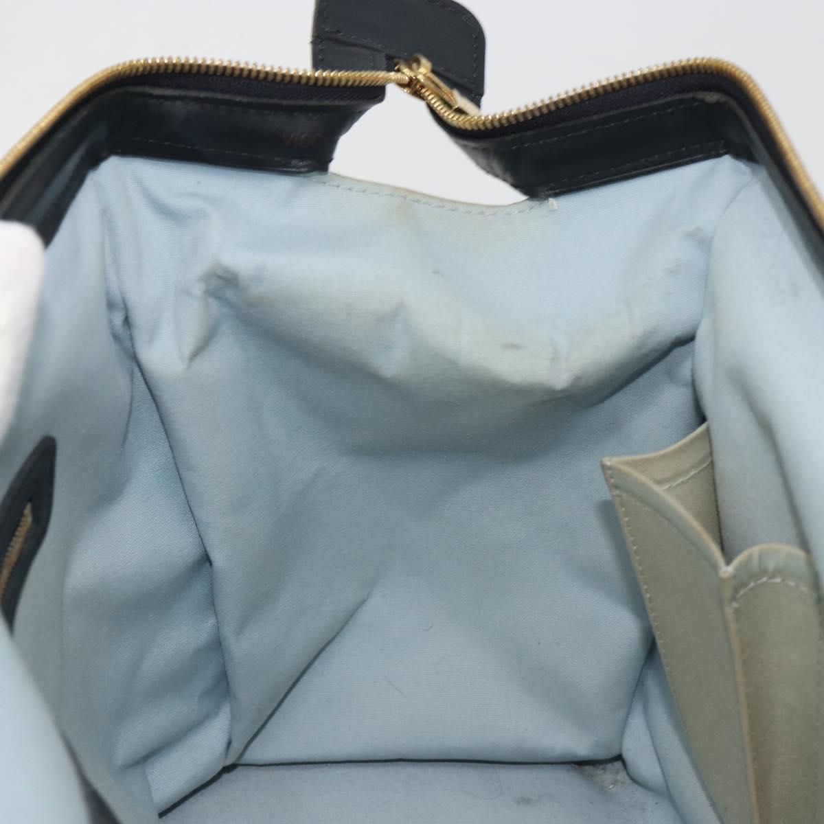 LOUIS VUITTON Monogram Mini Josephine GM Hand Bag Blue M92211 LV Auth ep14758