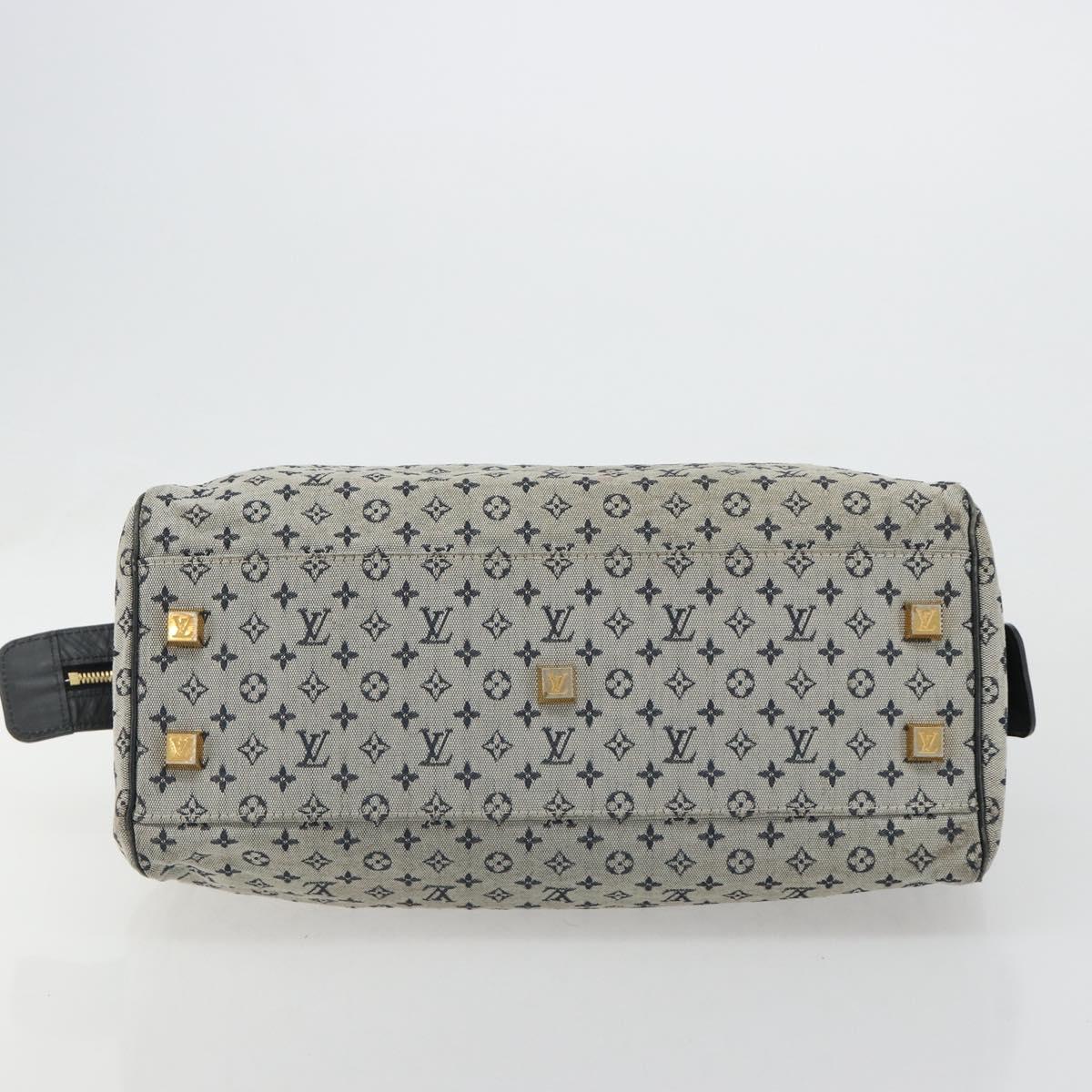 LOUIS VUITTON Monogram Mini Josephine GM Hand Bag Blue M92211 LV Auth ep14758