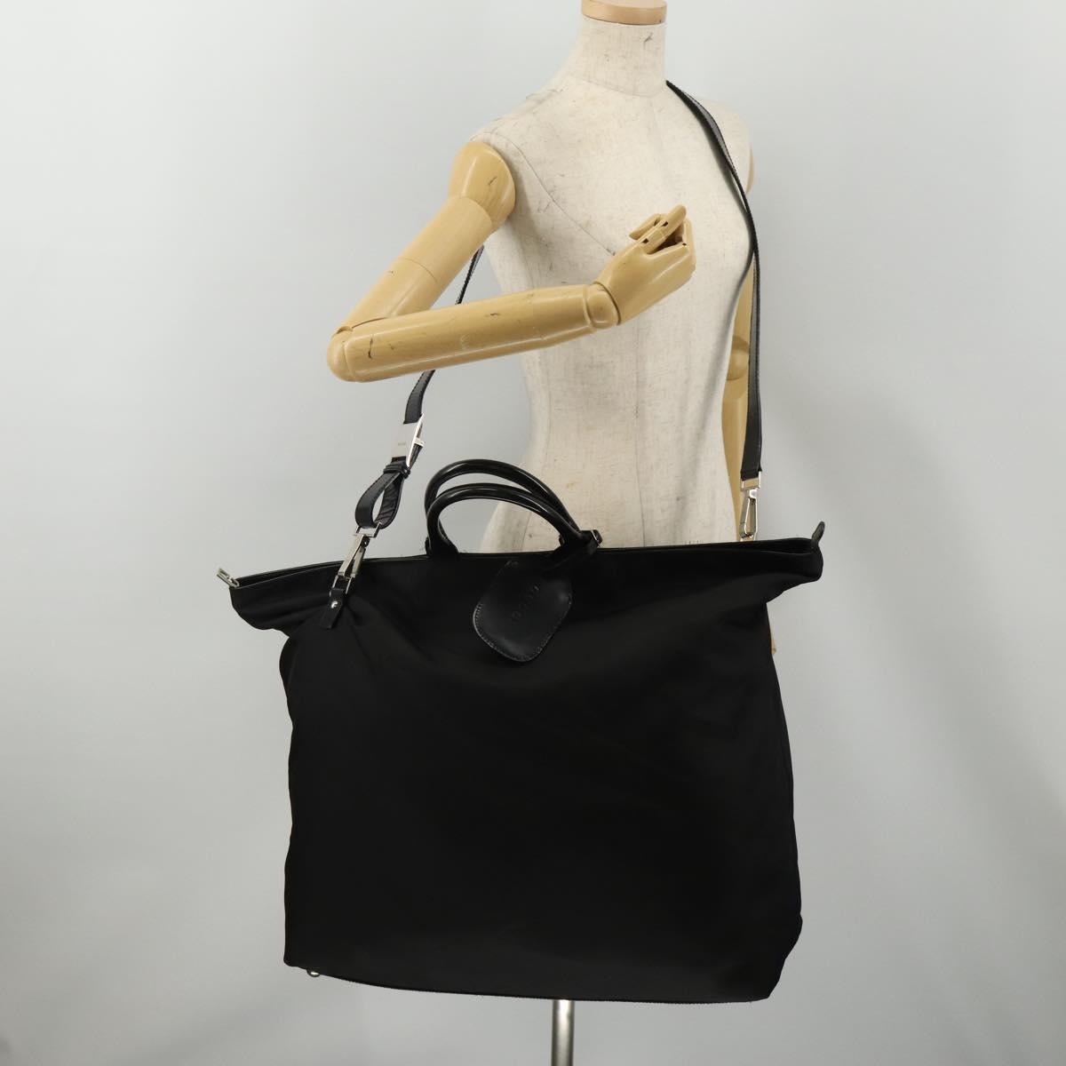 GUCCI Hand Bag Canvas 2way Black Silver 019 2020 0282 08 Auth ep14763