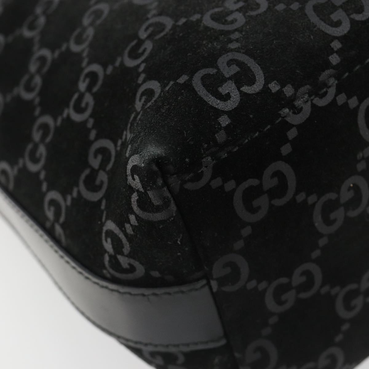 GUCCI GG Canvas Shoulder Bag Black Silver 000 0602 Auth ep14767