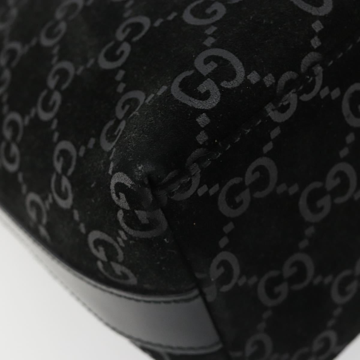 GUCCI GG Canvas Shoulder Bag Black Silver 000 0602 Auth ep14767
