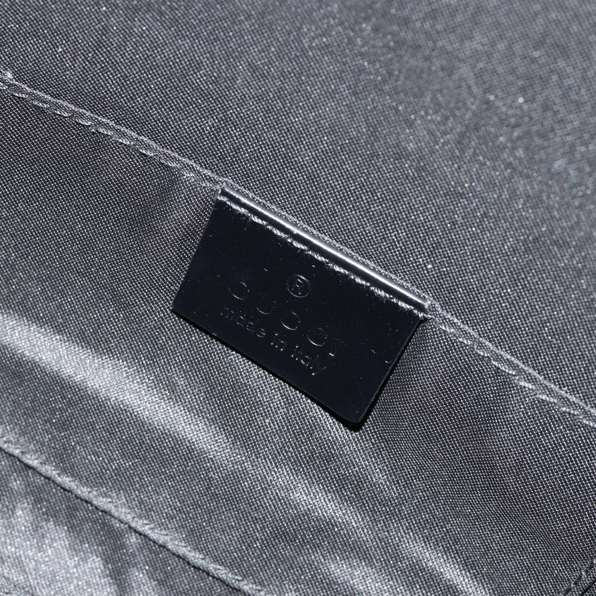 GUCCI GG Canvas Shoulder Bag Black Silver 000 0602 Auth ep14767