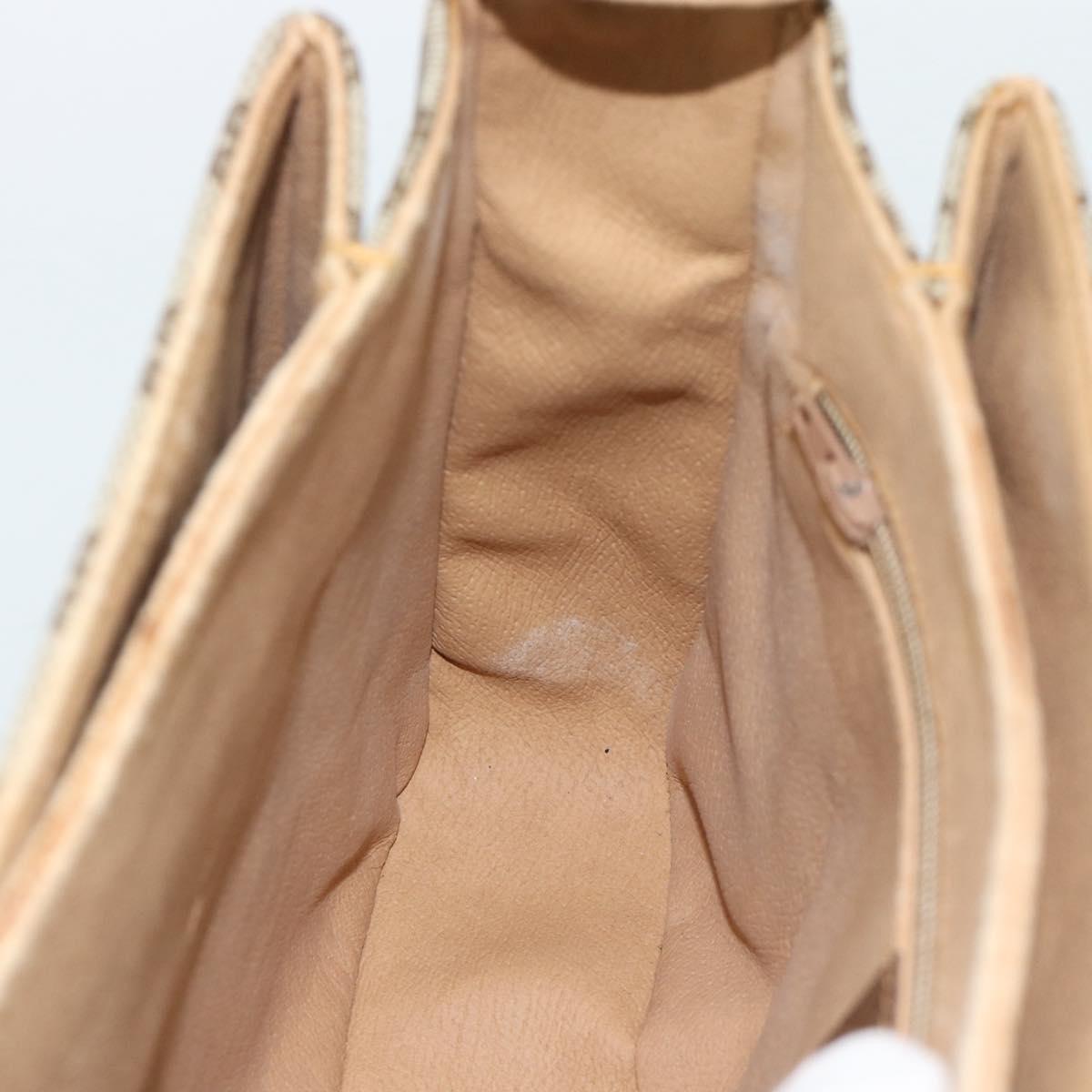 GUCCI GG Supreme Web Sherry Line Bag PVC Beige Gold 904 02 084 Auth ep14773