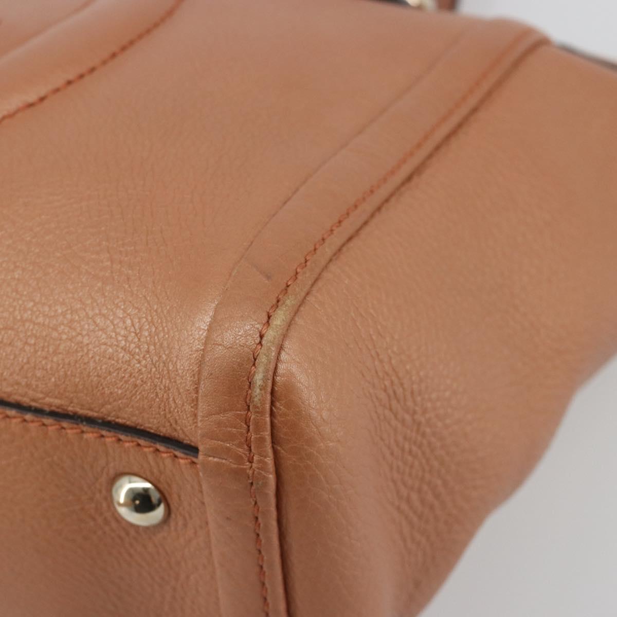 GUCCI Soho Tote Bag Leather Orange Gold 282307 Auth ep14774A