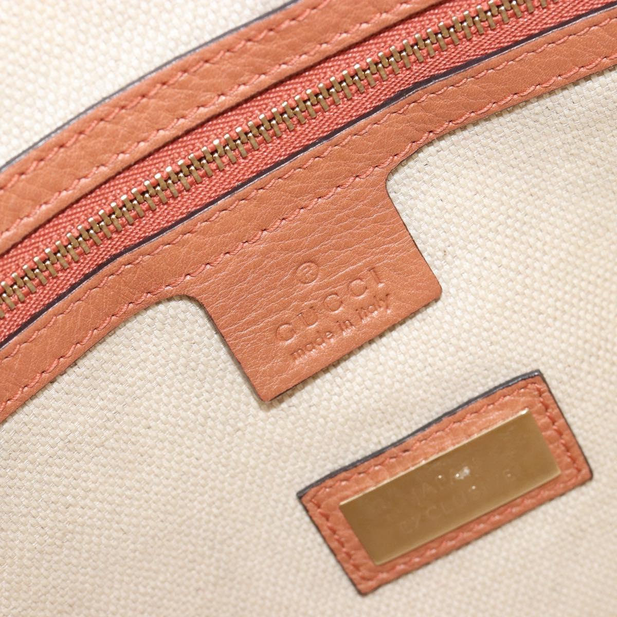 GUCCI Soho Tote Bag Leather Orange Gold 282307 Auth ep14774A